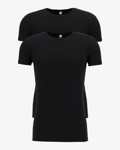 Alan Red Ottawa pack of 2 men’s black stretch T-shirts