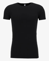 Alan Red Ottawa men’s black stretch T-shirt – front view