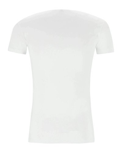 T-shirt stretch bianca Oklahoma da uomo Alan Red con scollo a V – vista posteriore