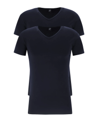 Two Alan Red Oklahoma men’s black stretch V-neck T-shirts