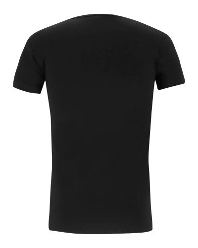 Alan Red Oklahoma men’s black stretch V-neck T-shirt – back view
