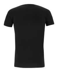 Alan Red Oklahoma men’s black stretch V-neck T-shirt – back view
