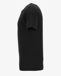 Men's black Vermont T-shirt by Alan Red, side view