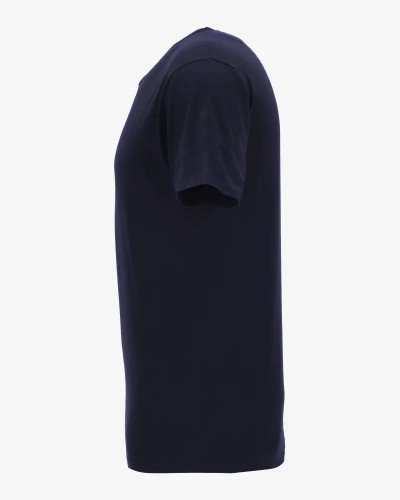 Men's navy Vermont T-shirt by Alan Red, side view