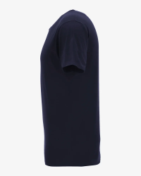 Men's navy Vermont T-shirt by Alan Red, side view