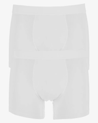 Two-pack of men's white Bomber boxer briefs by Alan Red
