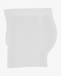 Men's white Bomber boxer briefs by Alan Red, side view