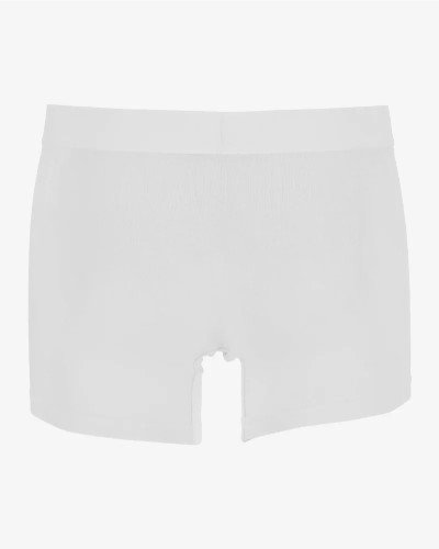 Men's white Bomber boxer briefs by Alan Red, back view