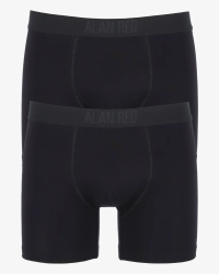 Two-pack of men's black Bomber boxer briefs by Alan Red