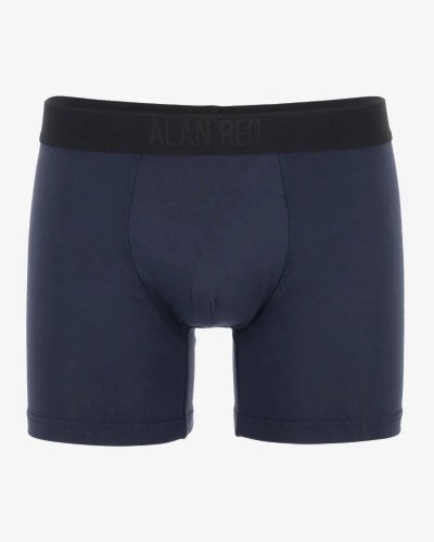 Men's navy Bomber boxer briefs by Alan Red, front view