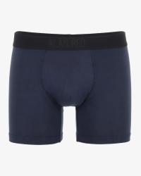 Men's navy Bomber boxer briefs by Alan Red, front view