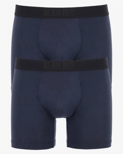 Two-pack of men's navy Bomber boxer briefs by Alan Red