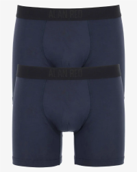 Two-pack of men's navy Bomber boxer briefs by Alan Red