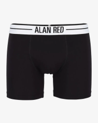 Men's black Lasting boxer briefs by Alan Red, front view