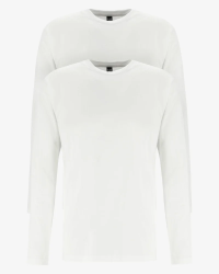 Two-pack of men's white Virginia long-sleeve T-shirts by Alan Red