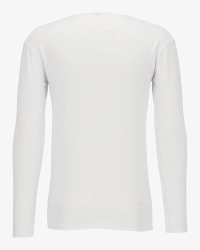 Men's white Olbia long-sleeve T-shirt by Alan Red, back view