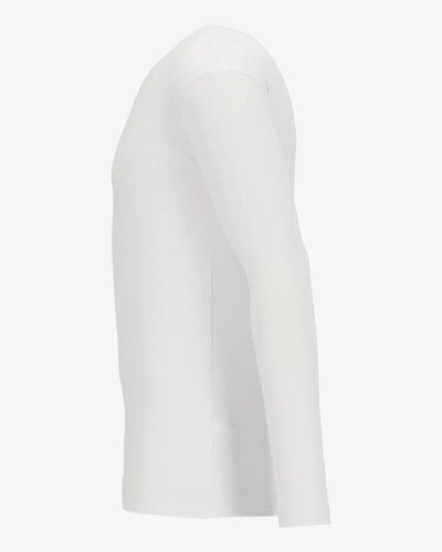 Men's white Olbia long-sleeve T-shirt by Alan Red, side view