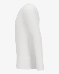 Men's white Olbia long-sleeve T-shirt by Alan Red, side view