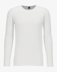 Men's white Olbia long-sleeve T-shirt by Alan Red, front view