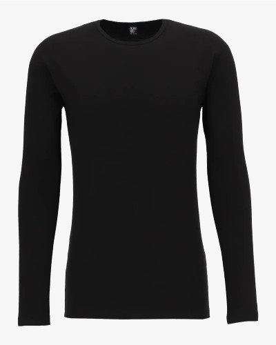 Men's black Olbia long-sleeve T-shirt by Alan Red, front view