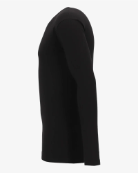 Men's black Olbia long-sleeve T-shirt by Alan Red, side view