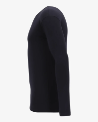 Men's navy Olbia long-sleeve T-shirt by Alan Red, side view