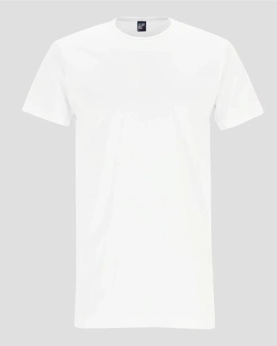 Men's white extra-long Derby Lange T-shirt by Alan Red, front view