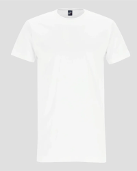 Men's white extra-long Derby Lange T-shirt by Alan Red, front view