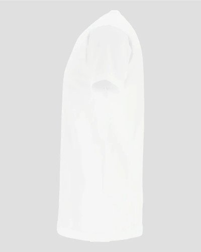 Men's white extra-long Derby Lange T-shirt by Alan Red, side view