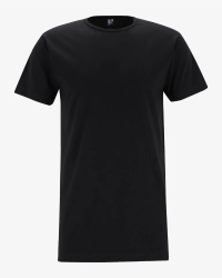 Men's black extra-long Derby Lange T-shirt by Alan Red, front view