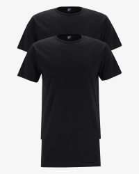 Two-pack of men's black extra-long Derby Lange T-shirts by Alan Red