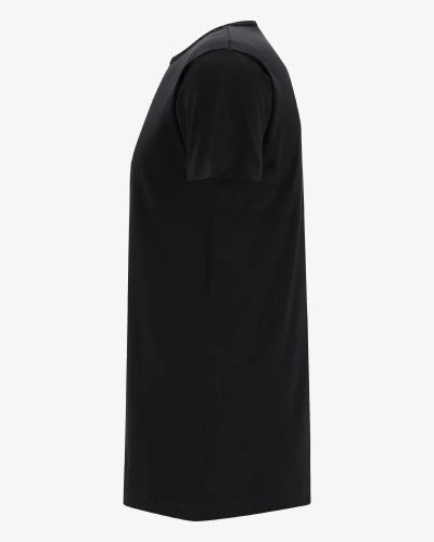Men's black extra-long Derby Lange T-shirt by Alan Red, side view