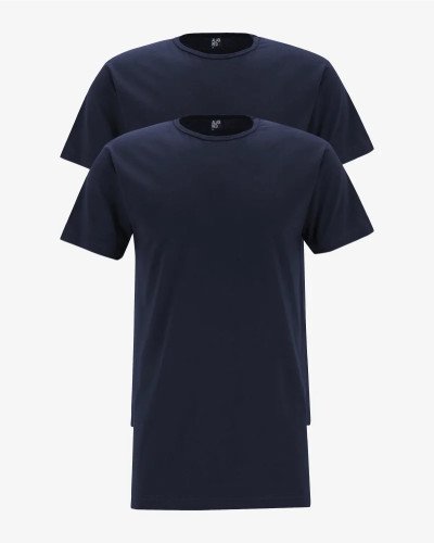 Two-pack of men's navy extra-long Derby Lange T-shirts by Alan Red