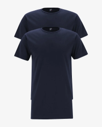 Two-pack of men's navy extra-long Derby Lange T-shirts by Alan Red