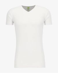 Men's white Baltimora bamboo V-neck T-shirt by Alan Red, front view