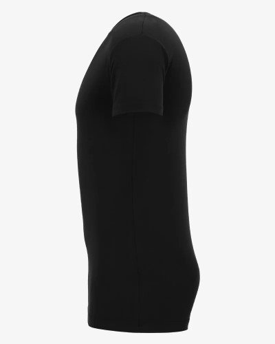 Men's black Baltimora bamboo V-neck T-shirt by Alan Red, side view