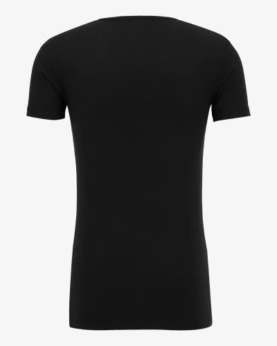 Men's black Baltimora bamboo V-neck T-shirt by Alan Red, back view