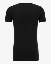 Men's black Baltimora bamboo V-neck T-shirt by Alan Red, back view