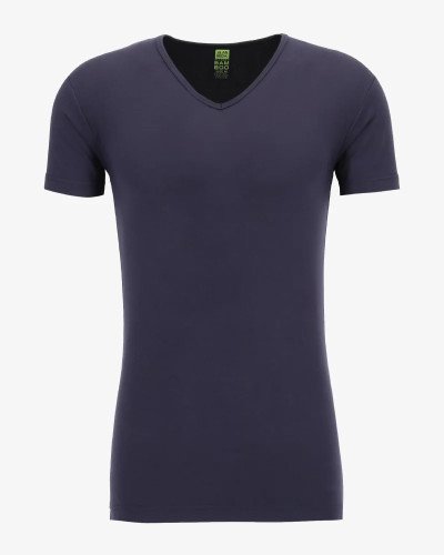 Men's navy Baltimora bamboo V-neck T-shirt by Alan Red, front view