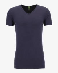 Men's navy Baltimora bamboo V-neck T-shirt by Alan Red, front view