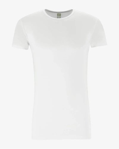 Men's white Bilbao bamboo crew-neck T-shirt by Alan Red, front view