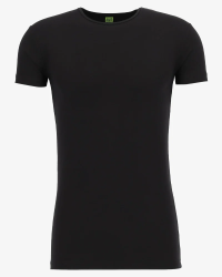 Men's black Bilbao bamboo crew-neck T-shirt by Alan Red, front view