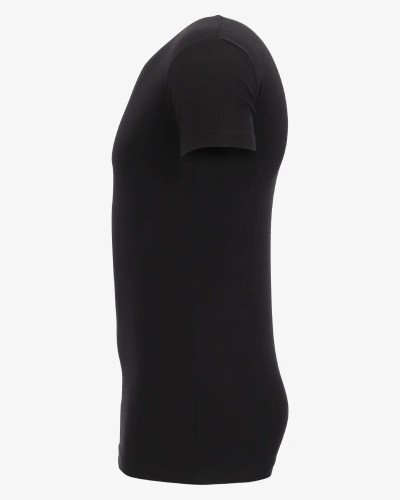 Men's black Bilbao bamboo crew-neck T-shirt by Alan Red, side view