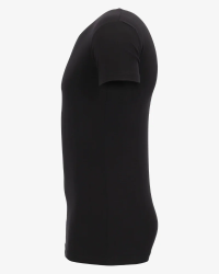 Men's black Bilbao bamboo crew-neck T-shirt by Alan Red, side view