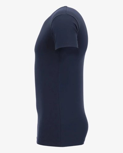 Men's navy Bilbao bamboo crew-neck T-shirt by Alan Red, side view