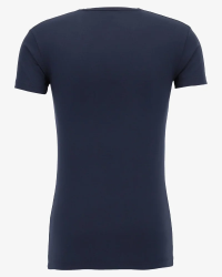 Men's navy Bilbao bamboo crew-neck T-shirt by Alan Red, back view