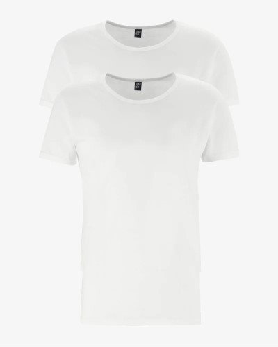 2-pack of men's white James crew-neck T-shirts by Alan Red