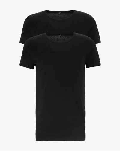 2-pack of men's black James crew-neck T-shirts by Alan Red