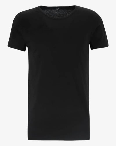 Men's black James crew-neck T-shirt by Alan Red, front view