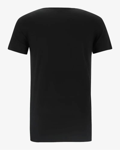 Men's black James crew-neck T-shirt by Alan Red, back view
